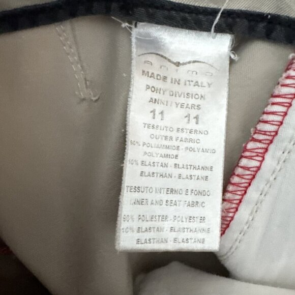 Animo Made in Italy Girls Riding Pants Beige Size 11 - Picture 5 of 9
